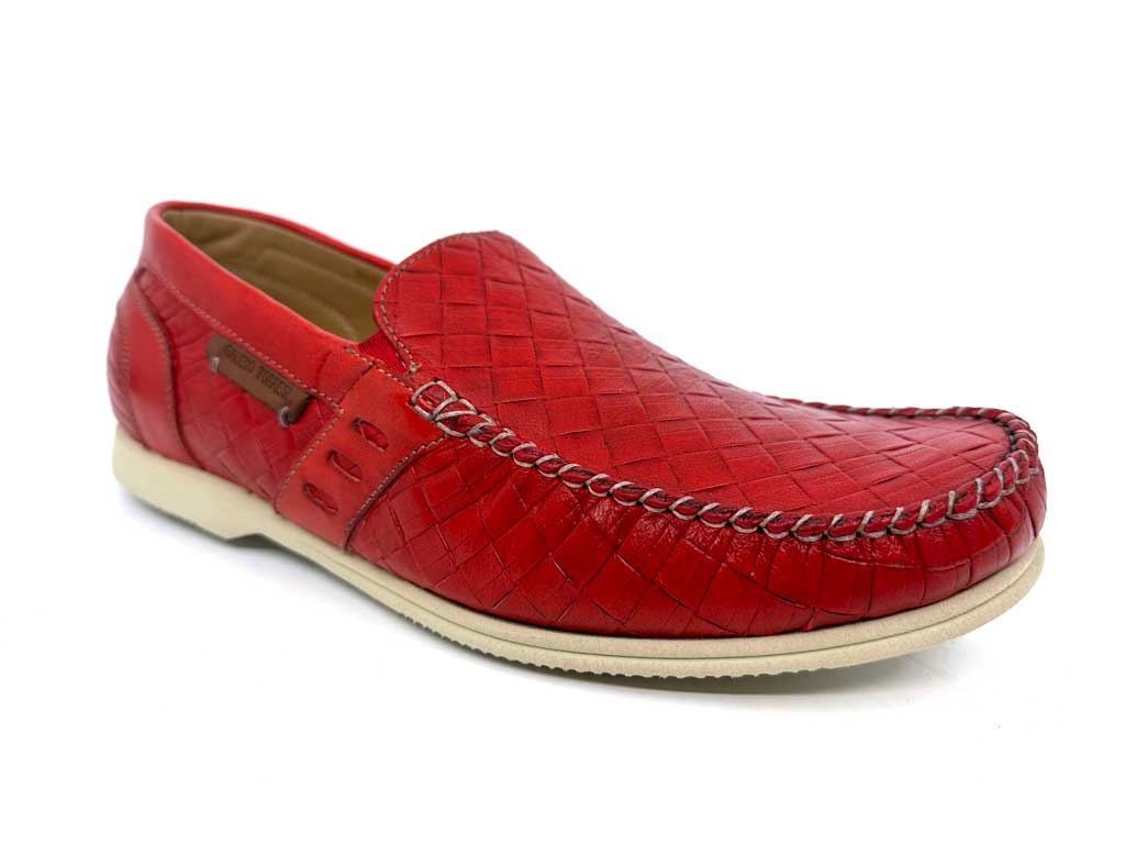 Albert Red Men's Leather Loafers