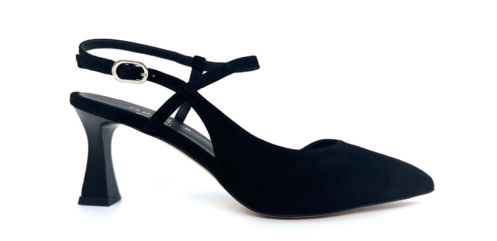 Paris Black Slingback Pumps