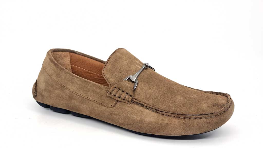 Caesar Beige Leather Men's Loafers