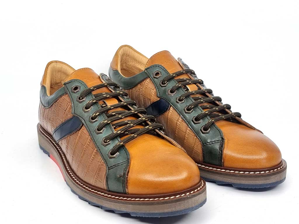 Apollo Tan Men's Leather Sneakers
