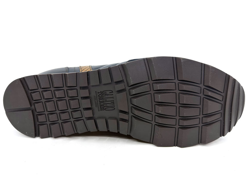 Charlie Blue Men's Leather Sneakers