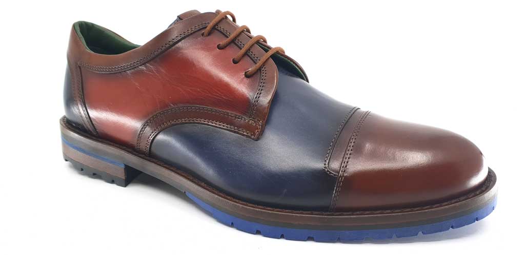 Jason Brown & Blue Lace-Up Men's Shoes