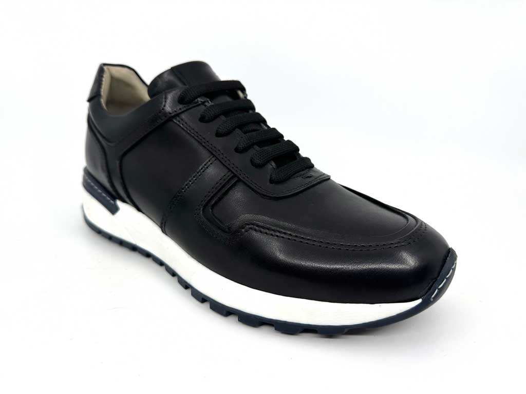 Scott Black Men's Leather Sneakers