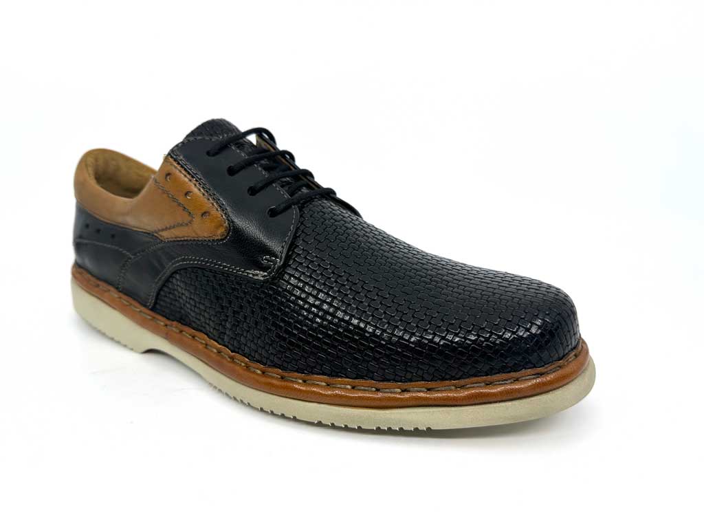 Saxon Black Men's Lace-Up Shoes