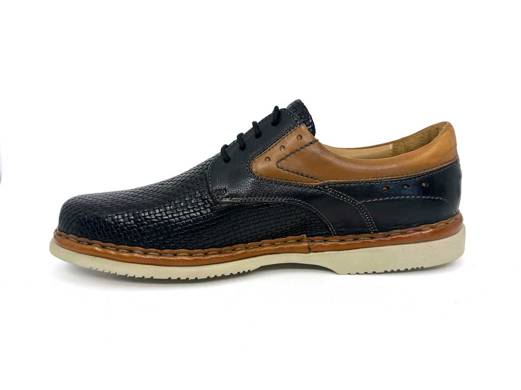 Saxon Black Men's Lace-Up Shoes