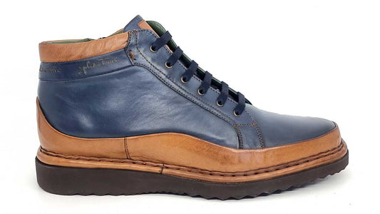Dallas Navy Moc Toe Boots