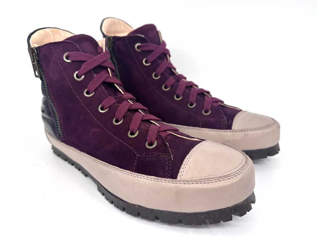 Melissa Burgundy High-Top Women's Sneakers