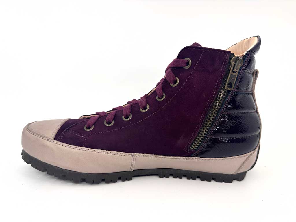 Melissa Burgundy High-Top Women's Sneakers