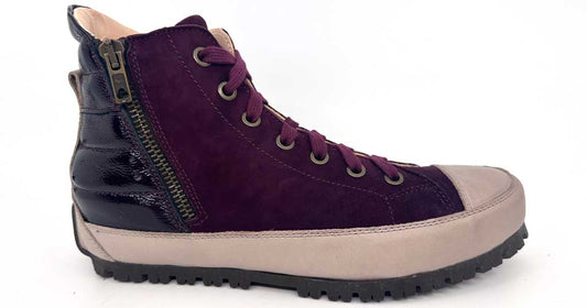Melissa Burgundy High-Top Women's Sneakers