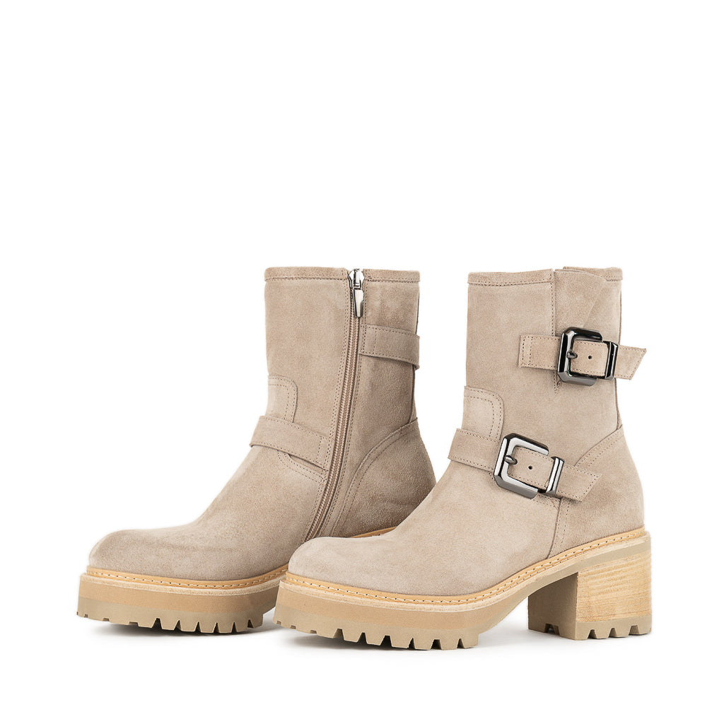 Taupe Suede Women's Ankle Boots