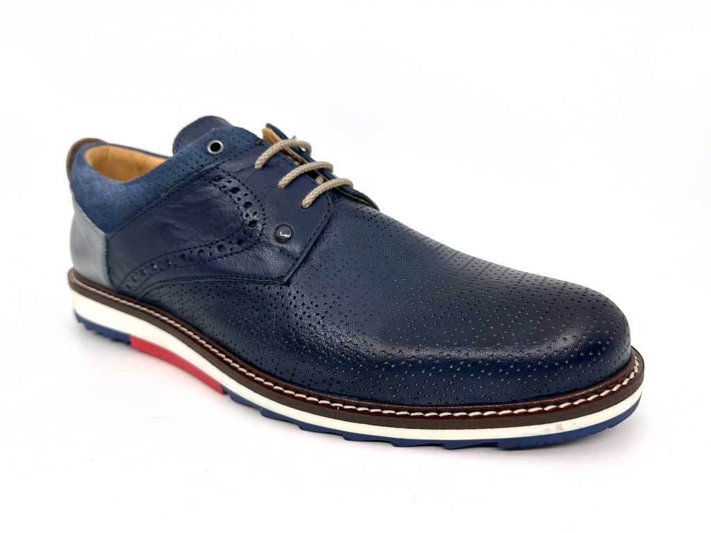 Fraser Blue Men's Leather Sneakers
