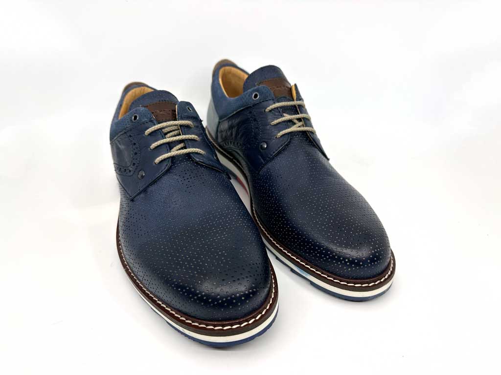 Fraser Blue Men's Leather Sneakers