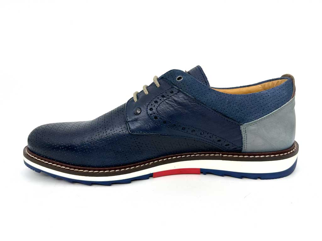 Fraser Blue Men's Leather Sneakers