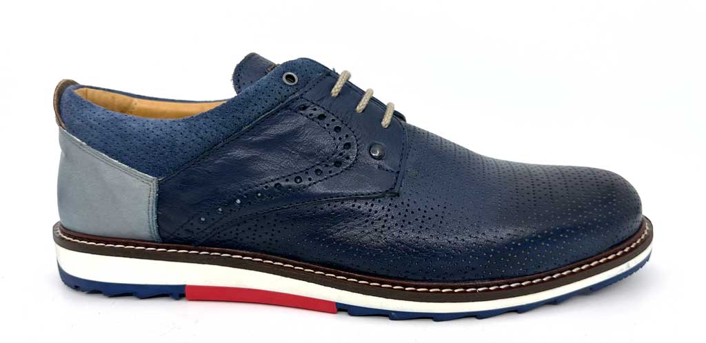 Fraser Blue Men's Leather Sneakers