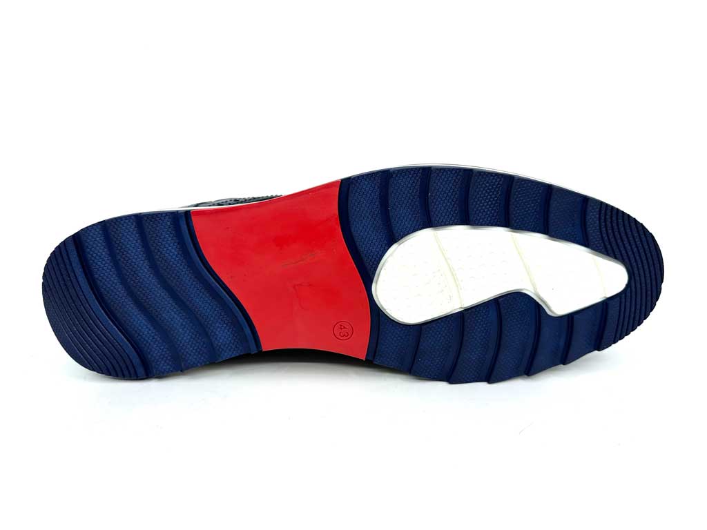 Fraser Blue Men's Leather Sneakers