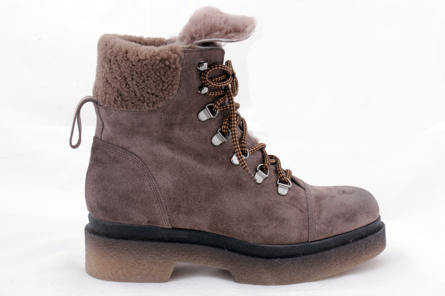 9111 Brown Women's Lace-Up Ankle Boots