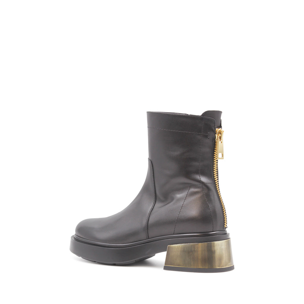 9675 Black Combat Women's Ankle Boots