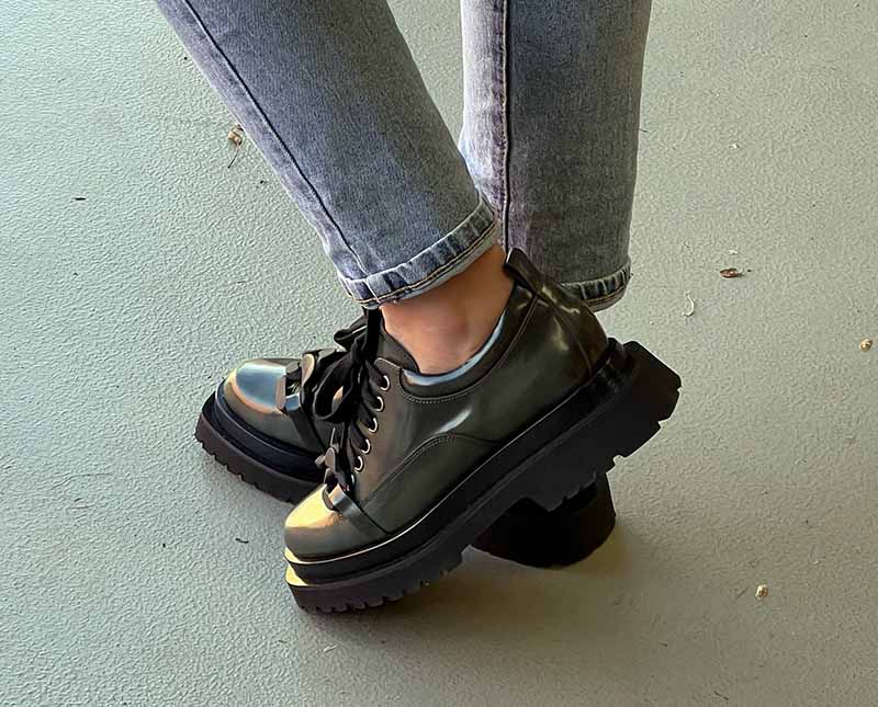 7282 Dark Green Women's Loafers