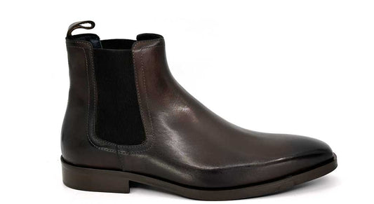 Roman Dark Brown Chelsea Leather Gusset Boots