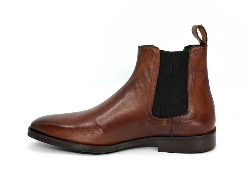 Roman Tan Chelsea Leather Gusset Boots