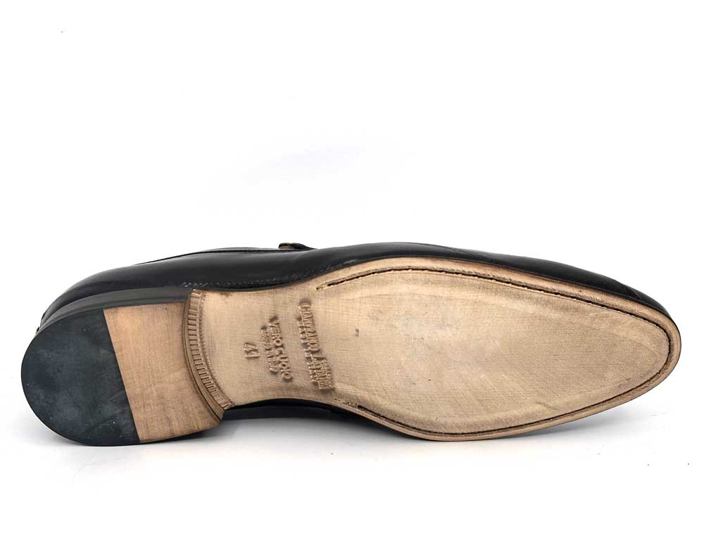 Ezra Dark Brown Men's Leather Slip-On Dress Shoes