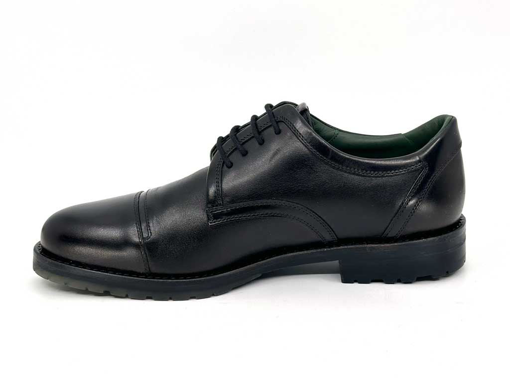 Stanley Black Men's Leather Lace-Up Shoes
