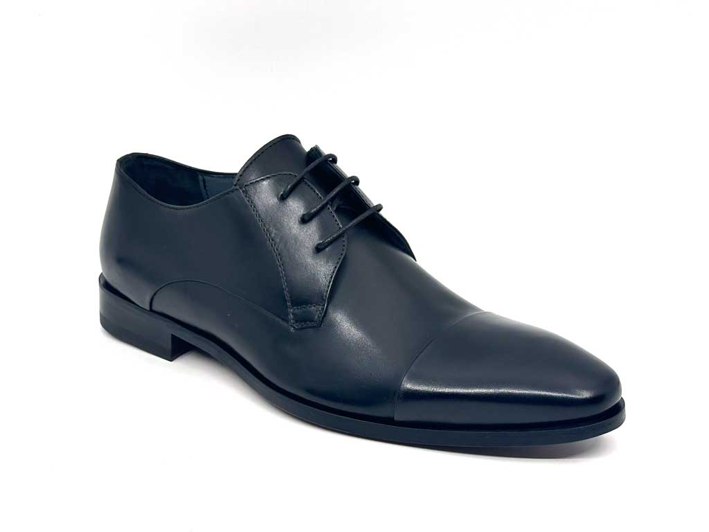 Black Men's Derby Toecap Dress Shoes
