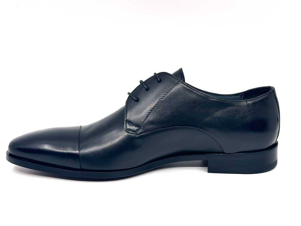 Black Men's Derby Toecap Dress Shoes
