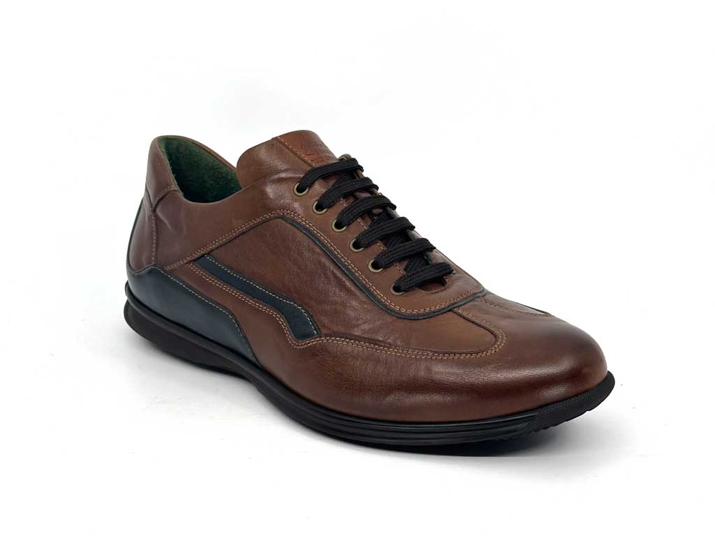 Shane Dark Brown Men's Leather Sneakers
