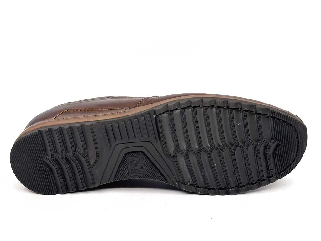 Giovanni Nougat Brown Slip-On Men's Leather Sneakers