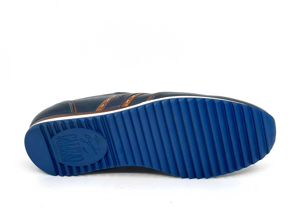 Kieran Blue Men's Leather Sneakers