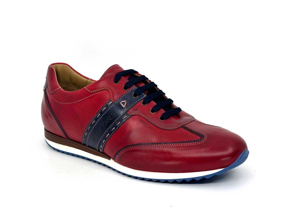 Kieran Red Men's Leather Sneakers