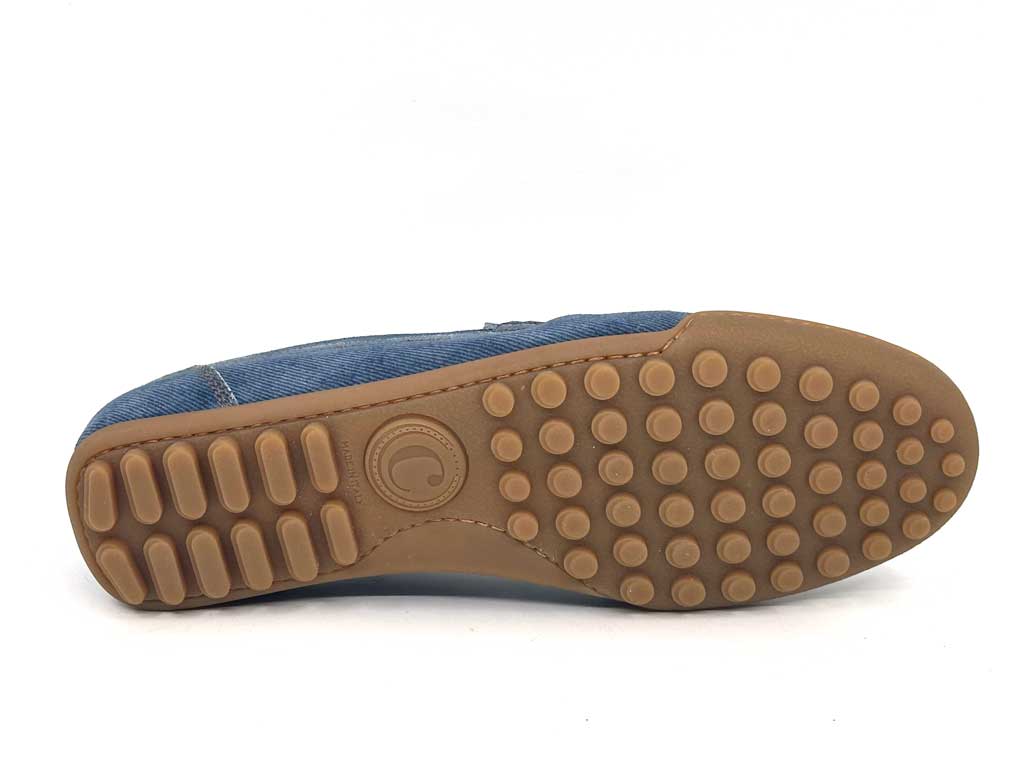 Blue Denim Men's Leather Loafers