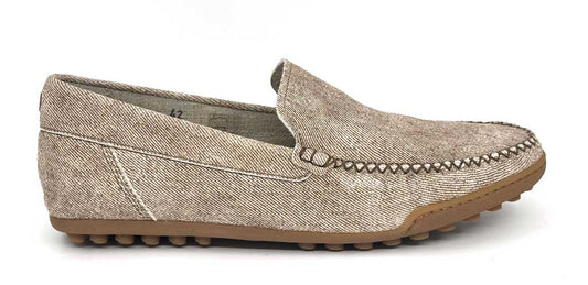 Beige Men's Leather Loafers