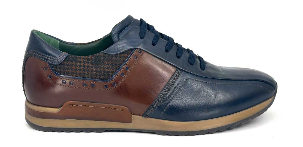 Daniel Blue Men's Leather Sneakers
