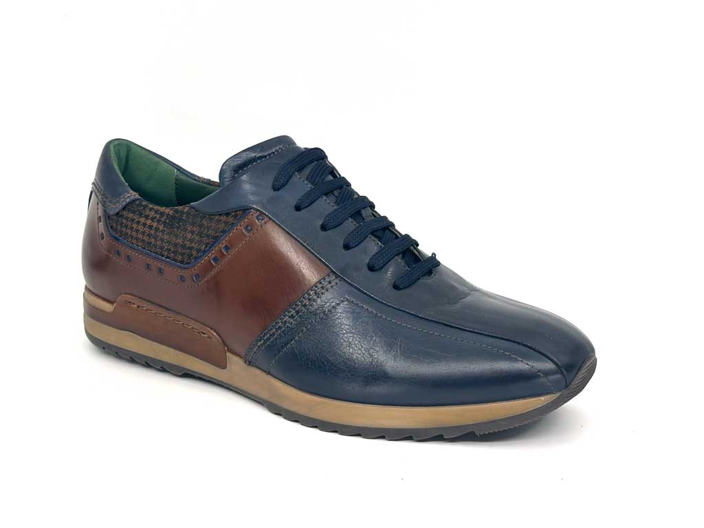Daniel Blue Men's Leather Sneakers