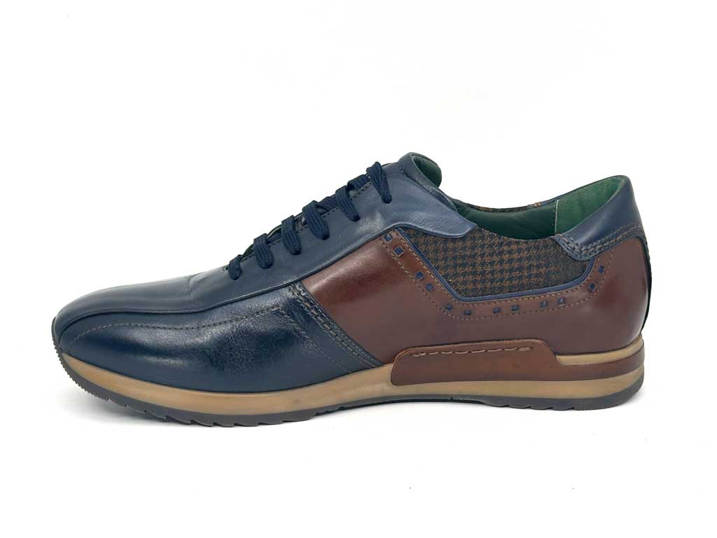 Daniel Blue Men's Leather Sneakers