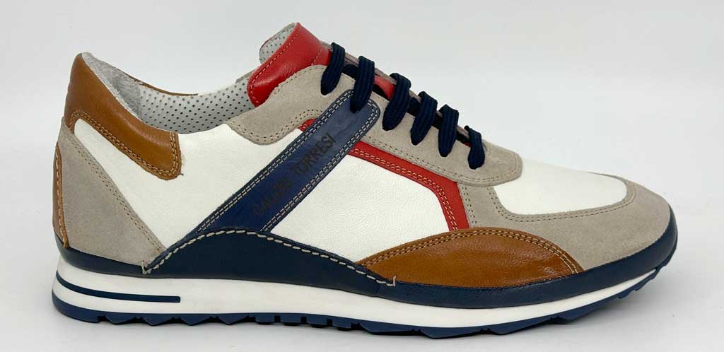 Leigh Ivory Men's Leather Sneakers
