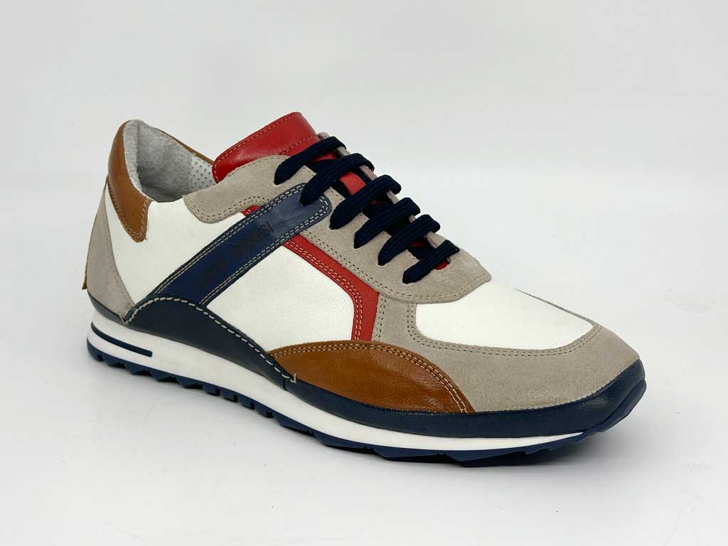 Leigh Ivory Men's Leather Sneakers