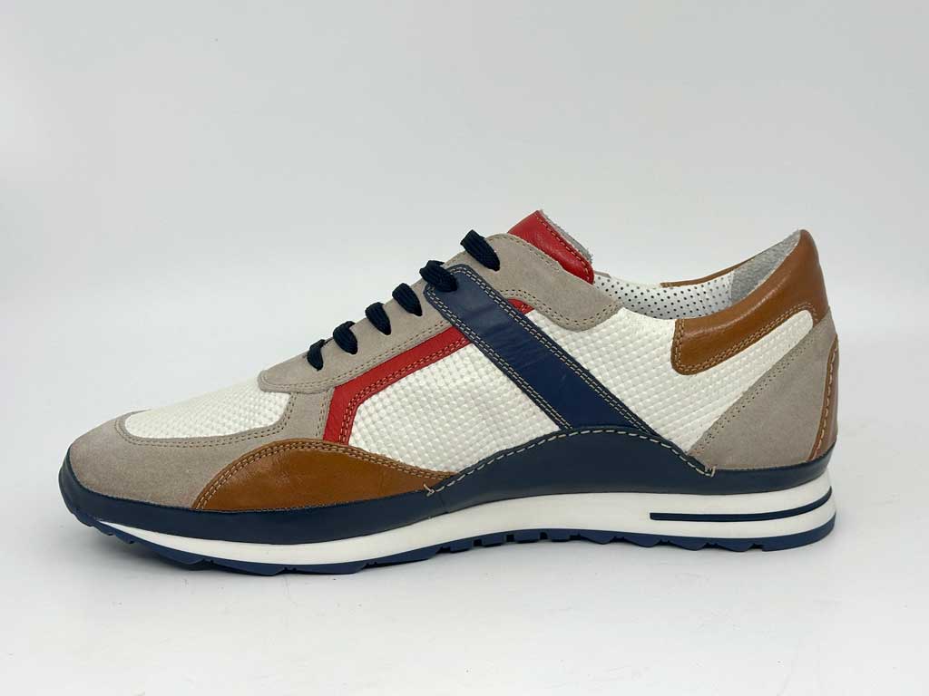 Leigh Ivory White Men's Leather Sneakers