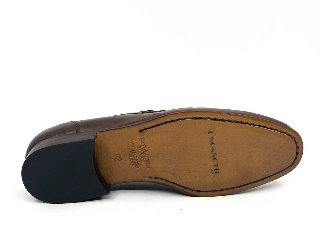 Samson Dark Brown Men's Leather Penny Loafers