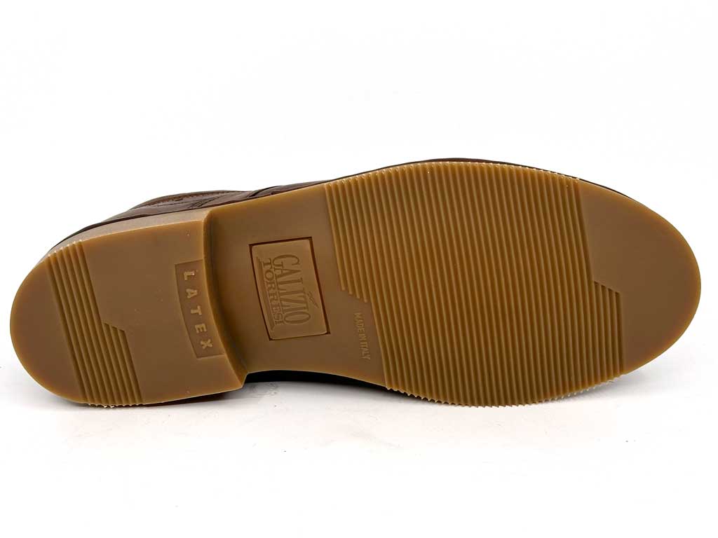 Enzo Brown Men's Leather Lace-Up Shoes