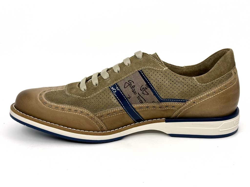 Marco Beige Men's Leather Sneakers