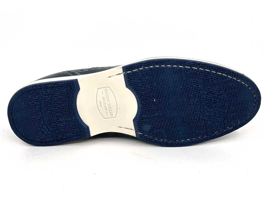 Marco Navy Blue Men's Leather Sneakers