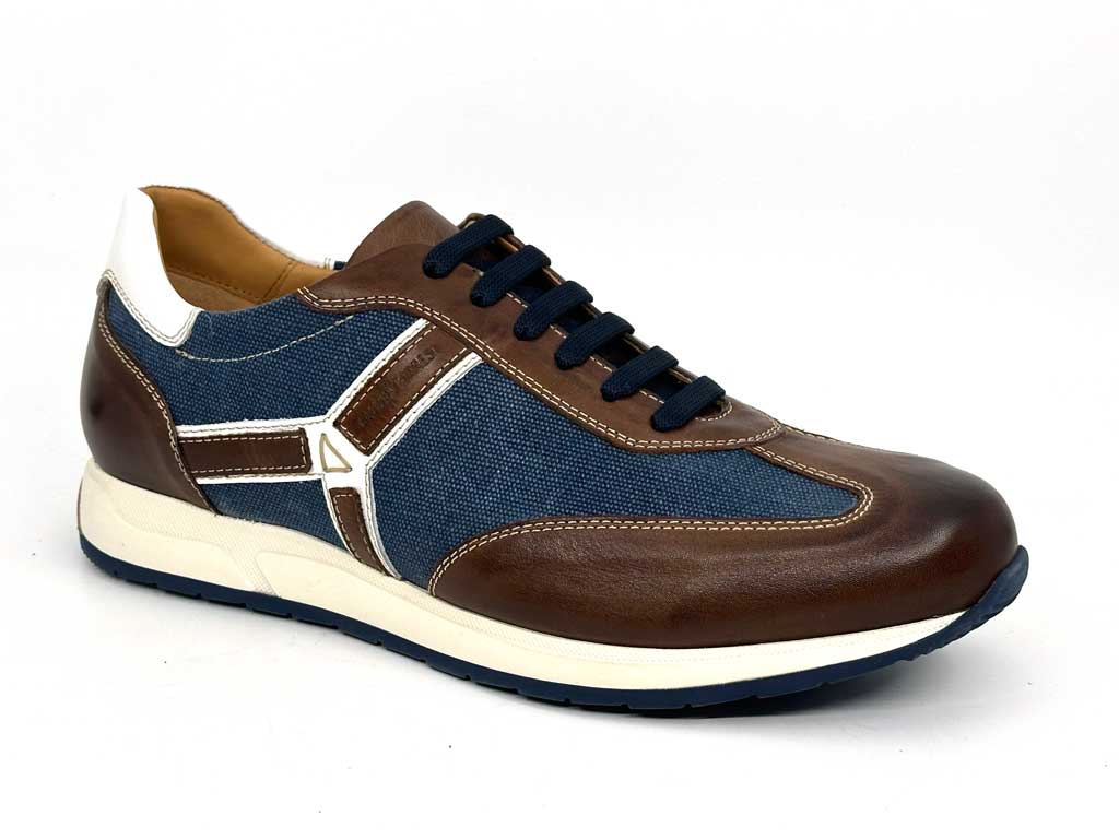 Matteo Brown & Denim Italian Sneakers