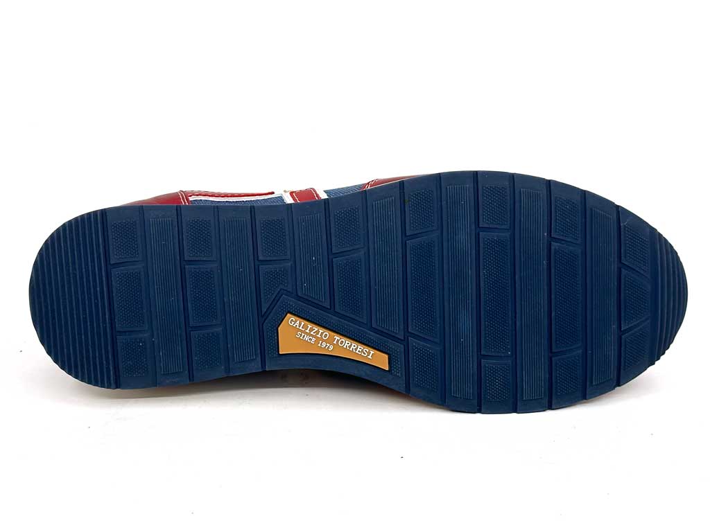 Matteo Burgandy & Denim Italian Sneakers