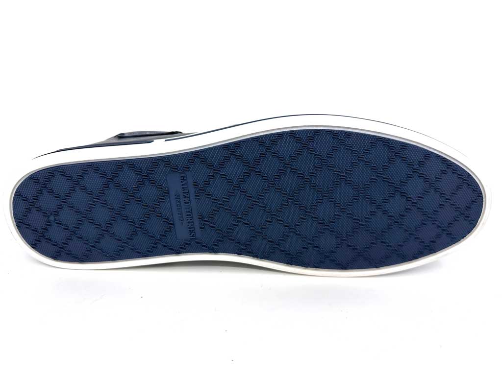 Ken Navy Perforated Slip-On Shoes