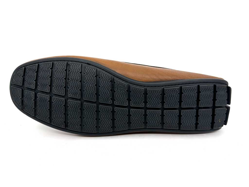 Luka Light Brown Men's Horsebit Driving Shoes