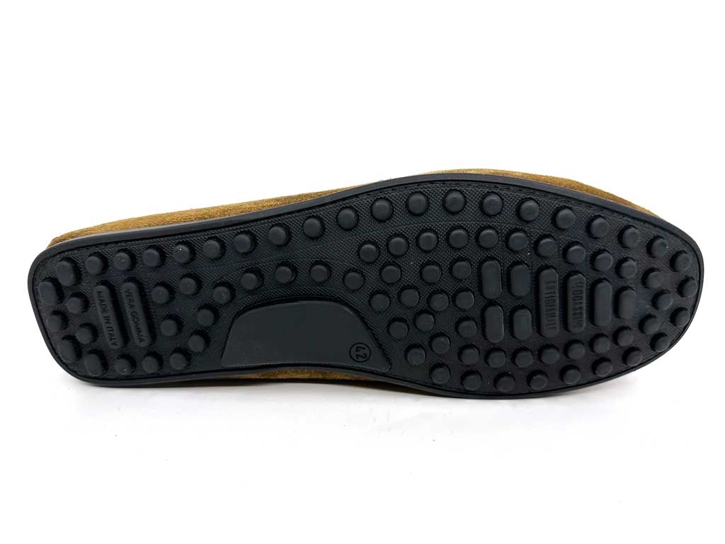 Tristian Mustard Men's Suede Driving Shoes