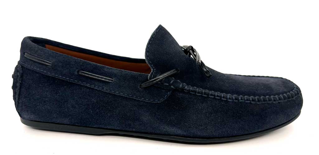 Men’s Italian Navy Suede Driving Loafers – Handcrafted Comfort